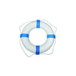 Taylor 20" Decorative Ring Buoy, White/Blue (Not a Life Saving Device)
