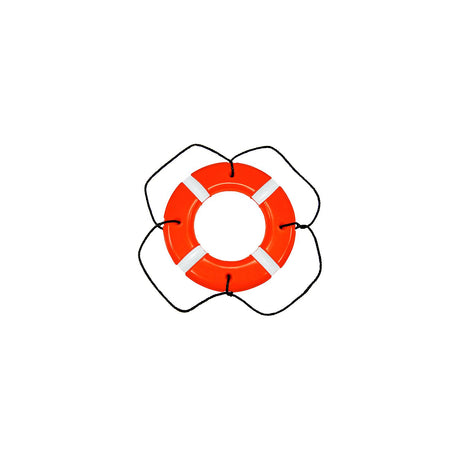 Taylor Polyethylene Hard Shell SOLAS Approved Life Ring w/Black Rope, 30" Orange