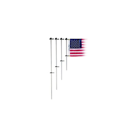 Taylor 3/4" Diameter Aluminum Flag Pole With Charlevoix Flag Clips