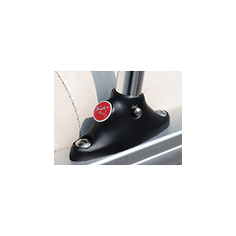 Taylor 3/4" Anodized Aluminum Pontoon Flag Pole 30" With Black Nylon Mount and U.S. Flag 16" x 24"