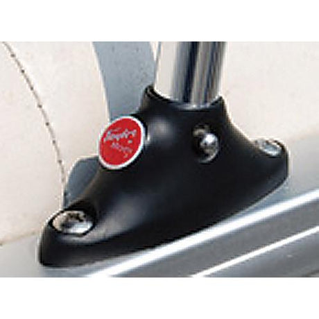 Taylor 3/4" Anodized Aluminum Pontoon Flag Pole 24" With Black Nylon Mount and U.S. Flag 12" x 18"