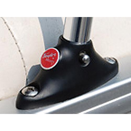 Taylor 3/4" Anodized Aluminum Pontoon Flag Pole 24" With Black Nylon Mount and U.S. Flag 12" x 18"