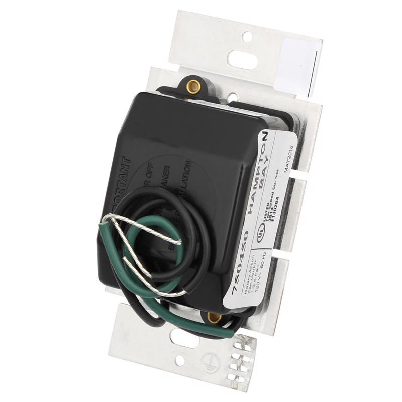First Rotary Fan Lutron 5 amps Single Pole Rotary Fan Control Ivory, White 1 pk ...