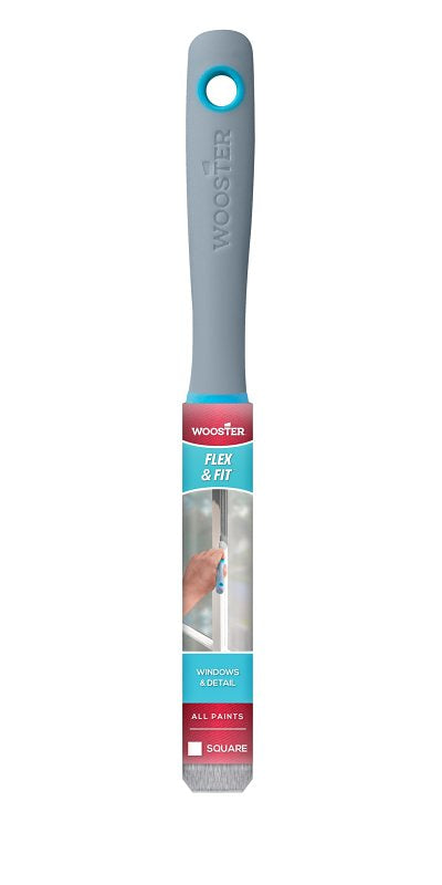 Wooster FLEX & FIT 8711 Chalk Paint Brush, 3/4 in W, Square Brush, 2 in L Bristle, Polyester Blend Bristle
