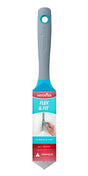 Wooster FLEX & FIT 8710 Chalk Paint Brush, 1-1/4 in W, Triangular Brush, 2-1/2 in L Bristle, Polyester Blend Bristle
