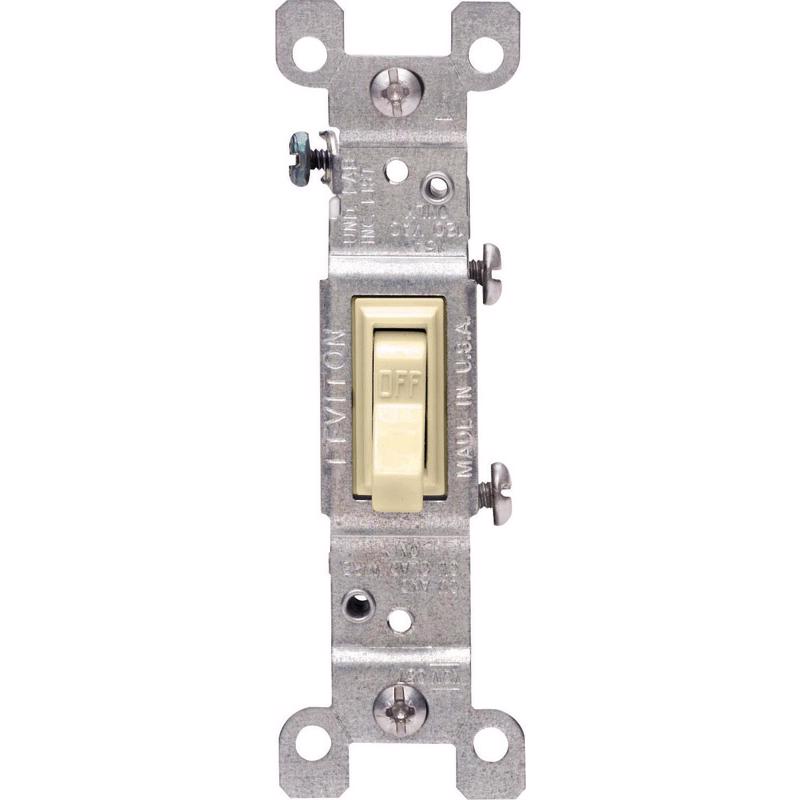 Leviton 15 amps Single Pole Toggle AC Quiet Switch Ivory 1 pk, Pack of 10