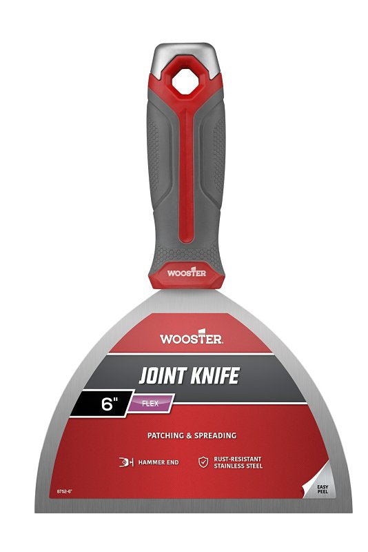 Wooster 8752-6 Joint Knife, 6 in W Blade, Flexible Blade, Comfort Grip, Ergonomic, Non-Slip, Soft-Grip Handle