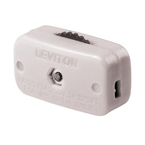 Leviton 6 amps Single Pole Feed Through Switch White 1 pk
