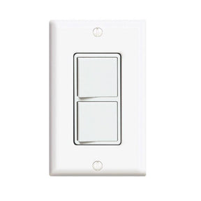 Leviton Decora 15 amps Single Pole Rocker Grounding Switch White 1 pk