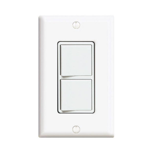 Leviton Decora 15 amps Single Pole Rocker Grounding Switch White 1 pk