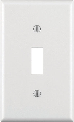 Leviton White 1 gang Thermoset Plastic Toggle Wall Plate 1 pk, Pack of 20