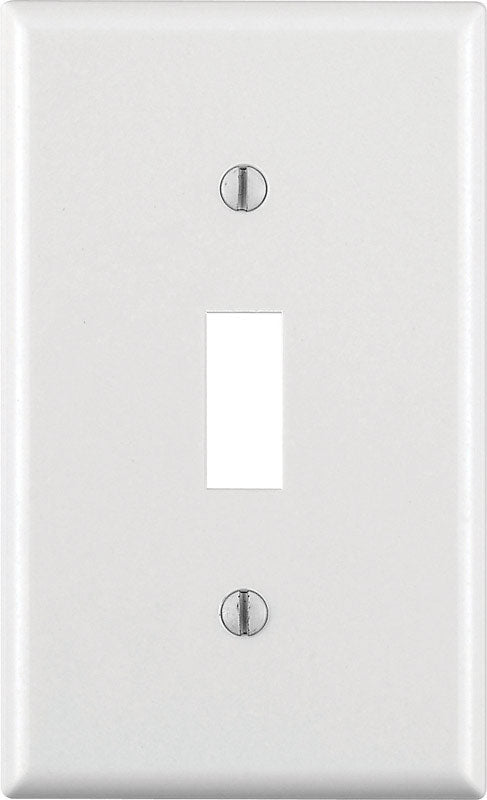 Leviton White 1 gang Thermoset Plastic Toggle Wall Plate 1 pk, Pack of 20