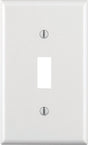 Leviton White 1 gang Thermoset Plastic Toggle Wall Plate 1 pk, Pack of 20