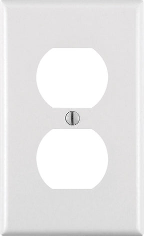Leviton White 1 gang Thermoset Plastic Duplex Wall Plate 1 pk, Pack of 20