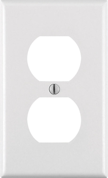 Leviton White 1 gang Thermoset Plastic Duplex Wall Plate 1 pk, Pack of 20