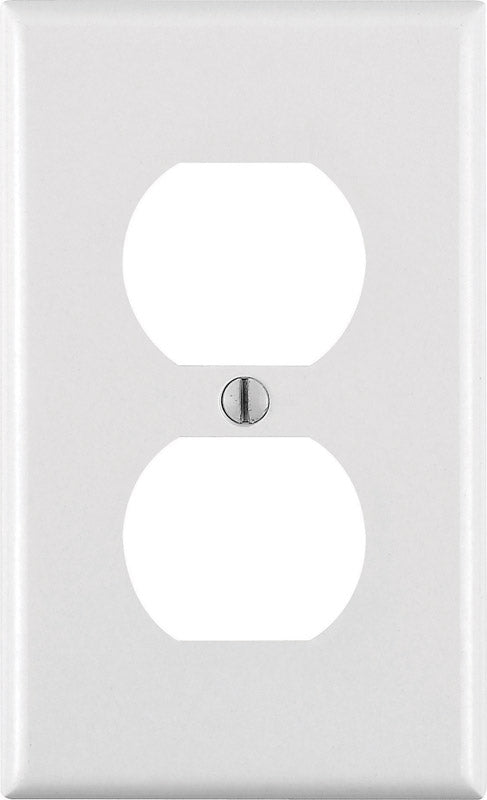 Leviton White 1 gang Thermoset Plastic Duplex Wall Plate 1 pk, Pack of 20
