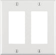 Leviton Decora White 2 gang Thermoset Plastic Decorator Wall Plate 1 pk, Pack of 25