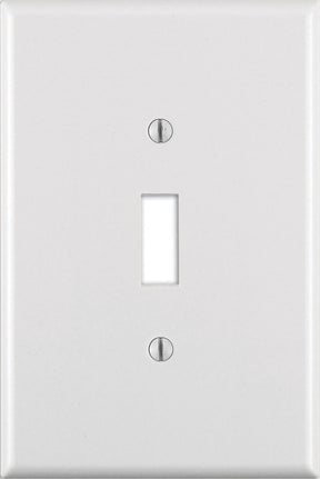 Leviton White 1 gang Thermoset Plastic Toggle Wall Plate 1 pk, Pack of 25