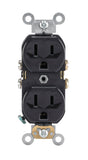 Leviton 15 amps 125 V Duplex Black Outlet 5-15R 1 pk, Pack of 10