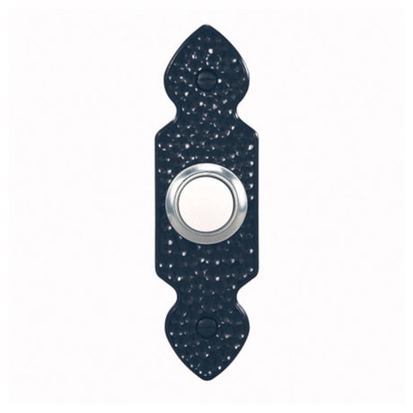 Heath Zenith Hammered Black Plastic Wired Pushbutton Doorbell