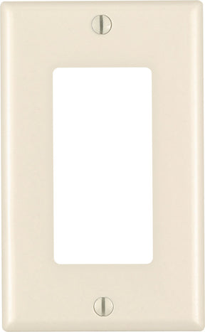 Leviton Decora Almond 1 gang Thermoset Plastic Decorator Wall Plate 1 pk