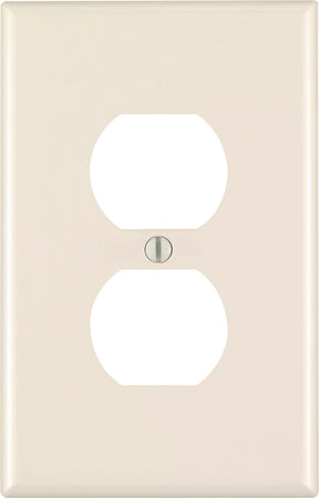 Leviton Almond 1 gang Nylon Duplex Wall Plate 1 pk, Pack of 20