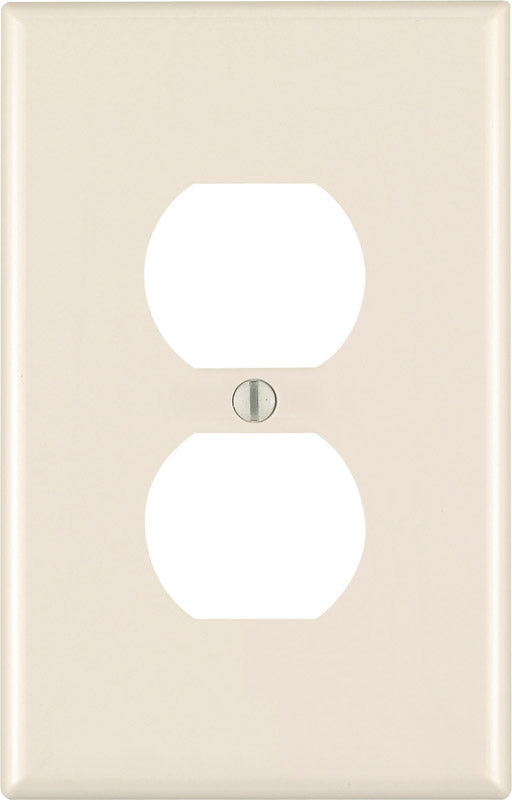 Leviton Almond 1 gang Nylon Duplex Wall Plate 1 pk, Pack of 20