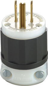 Leviton Industrial Nylon Straight Blade Plug 5-15P 18-10 AWG 2 Pole 3 Wire