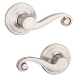 Kwikset Signature Series 720LL15CP Passage Lever, Non-Locking Lock, Satin Nickel, Zinc, Residential, Reversible Hand
