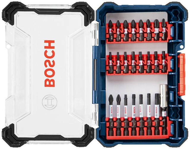 Bosch Impact Tough SDMS24 Screwdriver Bit Set, 24-Piece, HSS, Black Oxide