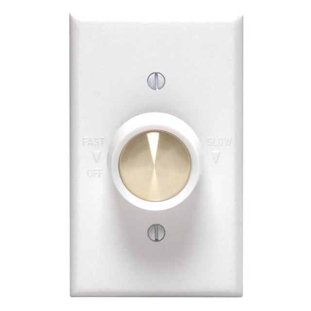 Leviton 5 amps Rotary Fan Control White 1 pk