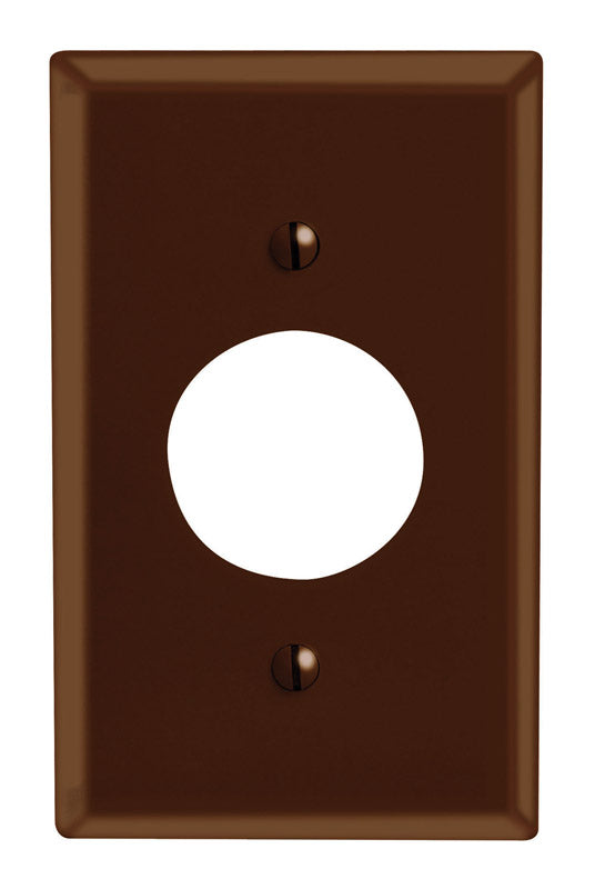 Leviton Brown 1 gang Plastic Outlet Wall Plate 1 pk