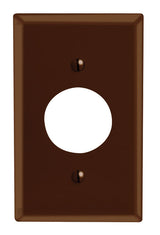 Leviton Brown 1 gang Plastic Outlet Wall Plate 1 pk
