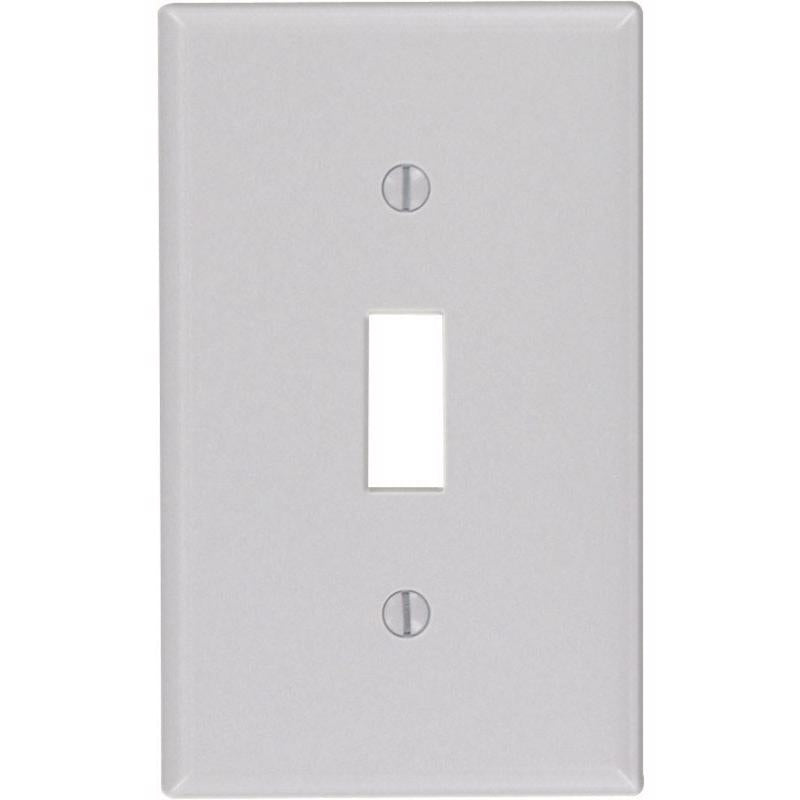 Leviton Gray 1 gang Thermoset Plastic Toggle Wall Plate 1 pk, Pack of 25
