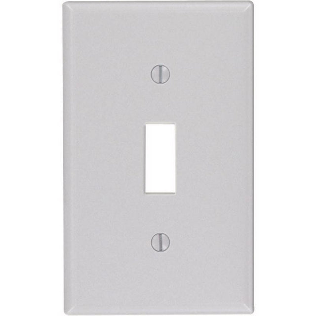 Leviton Gray 1 gang Thermoset Plastic Toggle Wall Plate 1 pk, Pack of 25