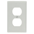 Leviton Gray 1 gang Thermoset Plastic Duplex Wall Plate 1 pk, Pack of 25