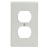Leviton Gray 1 gang Thermoset Plastic Duplex Wall Plate 1 pk, Pack of 25