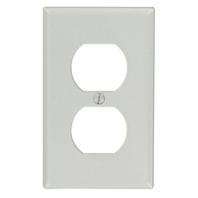 Leviton Gray 1 gang Thermoset Plastic Duplex Wall Plate 1 pk, Pack of 25