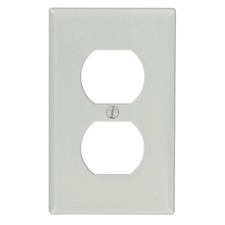 Leviton Gray 1 gang Thermoset Plastic Duplex Wall Plate 1 pk, Pack of 25