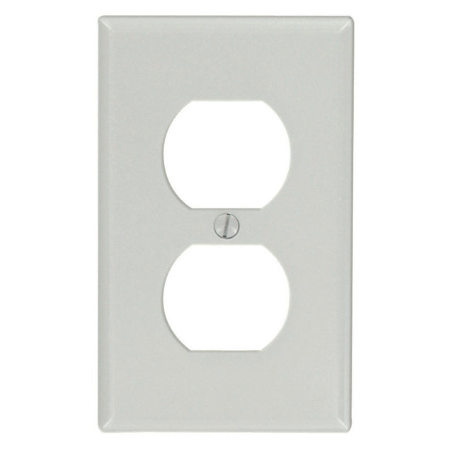 Leviton Gray 1 gang Thermoset Plastic Duplex Wall Plate 1 pk, Pack of 25
