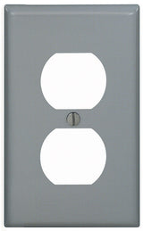 Leviton Gray 1 gang Thermoset Plastic Duplex Wall Plate 1 pk, Pack of 25