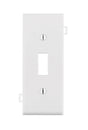 Leviton White 1 gang Thermoplastic Nylon Toggle Wall Plate 1 pk