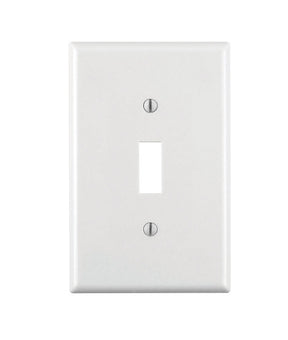 Leviton White 1 gang Thermoset Plastic Toggle Wall Plate 1 pk, Pack of 20