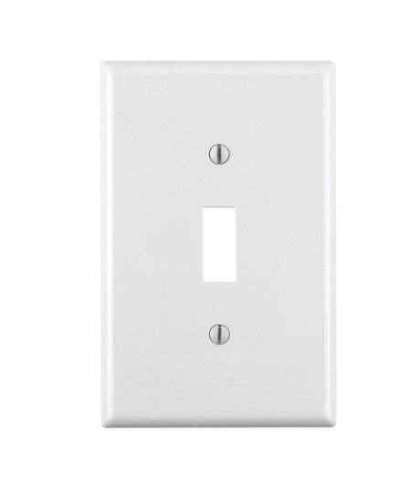 Leviton White 1 gang Thermoset Plastic Toggle Wall Plate 1 pk, Pack of 20