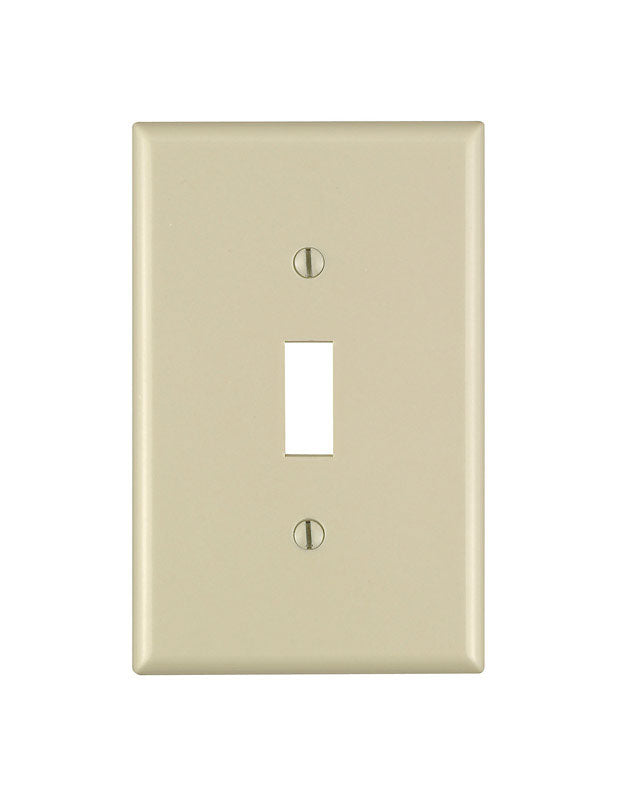 Leviton Ivory 1 gang Thermoset Plastic Toggle Wall Plate 1 pk, Pack of 20