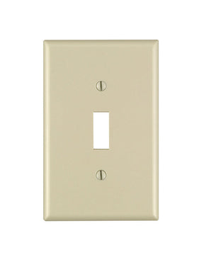Leviton Ivory 1 gang Thermoset Plastic Toggle Wall Plate 1 pk, Pack of 20