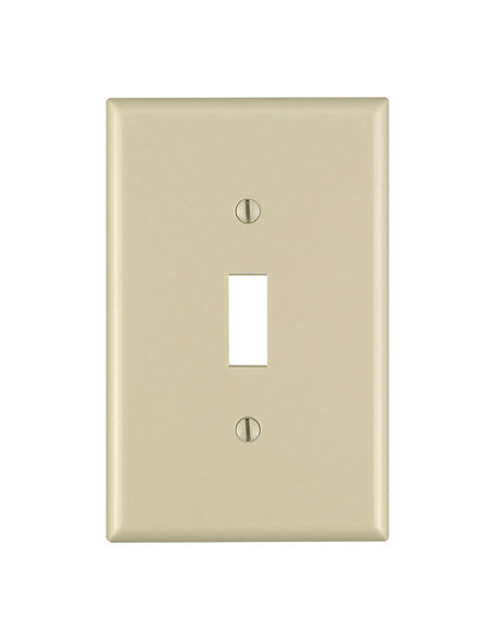 Leviton Ivory 1 gang Thermoset Plastic Toggle Wall Plate 1 pk, Pack of 20
