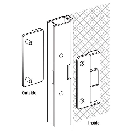 Prime-Line A 218 Latch and Pull, 4-1/8 in L Handle, 15/16 in H Handle, Plastic/Steel, Black