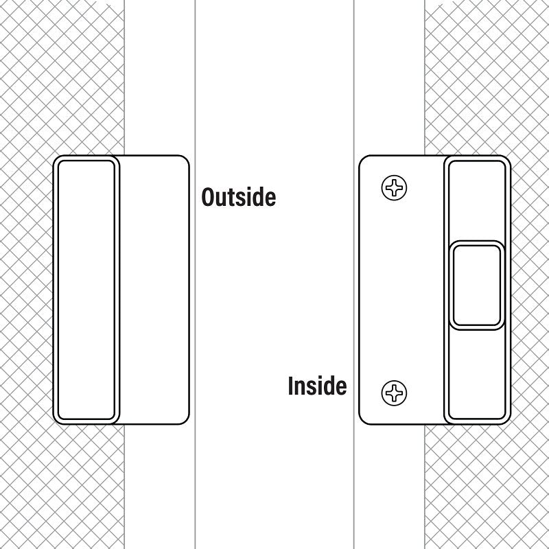 Prime-Line A 218 Latch and Pull, 4-1/8 in L Handle, 15/16 in H Handle, Plastic/Steel, Black