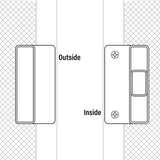 Prime-Line A 218 Latch and Pull, 4-1/8 in L Handle, 15/16 in H Handle, Plastic/Steel, Black